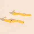 Flat Hammered Bar Stud Earrings 4