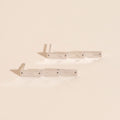 Flat Hammered Bar Stud Earrings 6