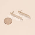 Flat Hammered Bar Stud Earrings 9