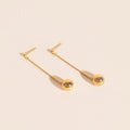 Ball Hammered Bar Stud Earrings 1