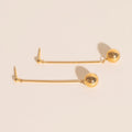 Ball Hammered Bar Stud Earrings 2