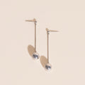 Ball Hammered Bar Stud Earrings 4