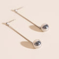 Ball Hammered Bar Stud Earrings 6
