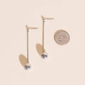 Ball Hammered Bar Stud Earrings 9