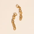 Long Chain Chunky Huggie Hoop Charms 1