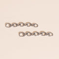 Long Chain Chunky Huggie Hoop Charms 5