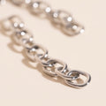 Long Chain Chunky Huggie Hoop Charms 6