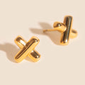 X Stud Earrings 1
