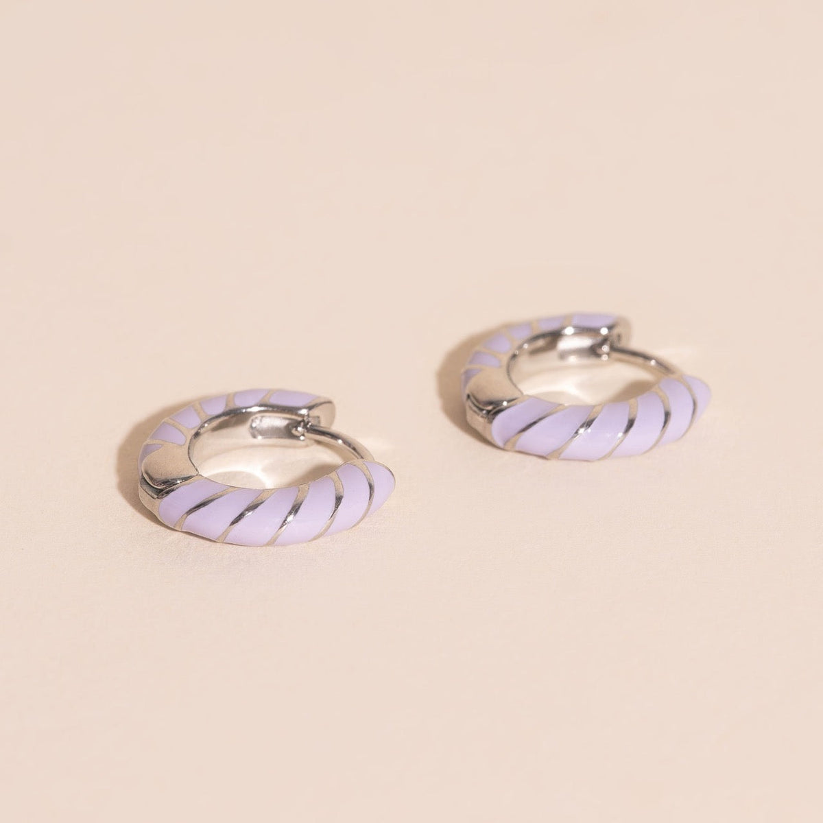Color Chunky Rounded Huggie Hoop Earrings
