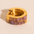 Color Gem Huggie Hoop Earrings 1