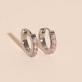 Color Gem Huggie Hoop Earrings 8