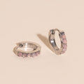 Color Gem Huggie Hoop Earrings 4