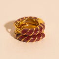 Color Chunky Rounded Huggie Hoop Earrings 9