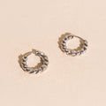 Rope Chunky Rounded Huggie Hoop Earrings 4