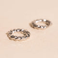 Rope Chunky Rounded Huggie Hoop Earrings 5