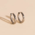 Hammered Rounded Huggie Hoop Earrings 4