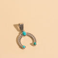 Turquoise Horseshoe Necklace Charm 3