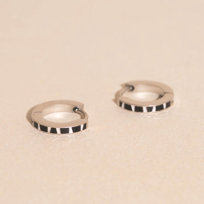 Zebra-print Huggie Hoop Earrings