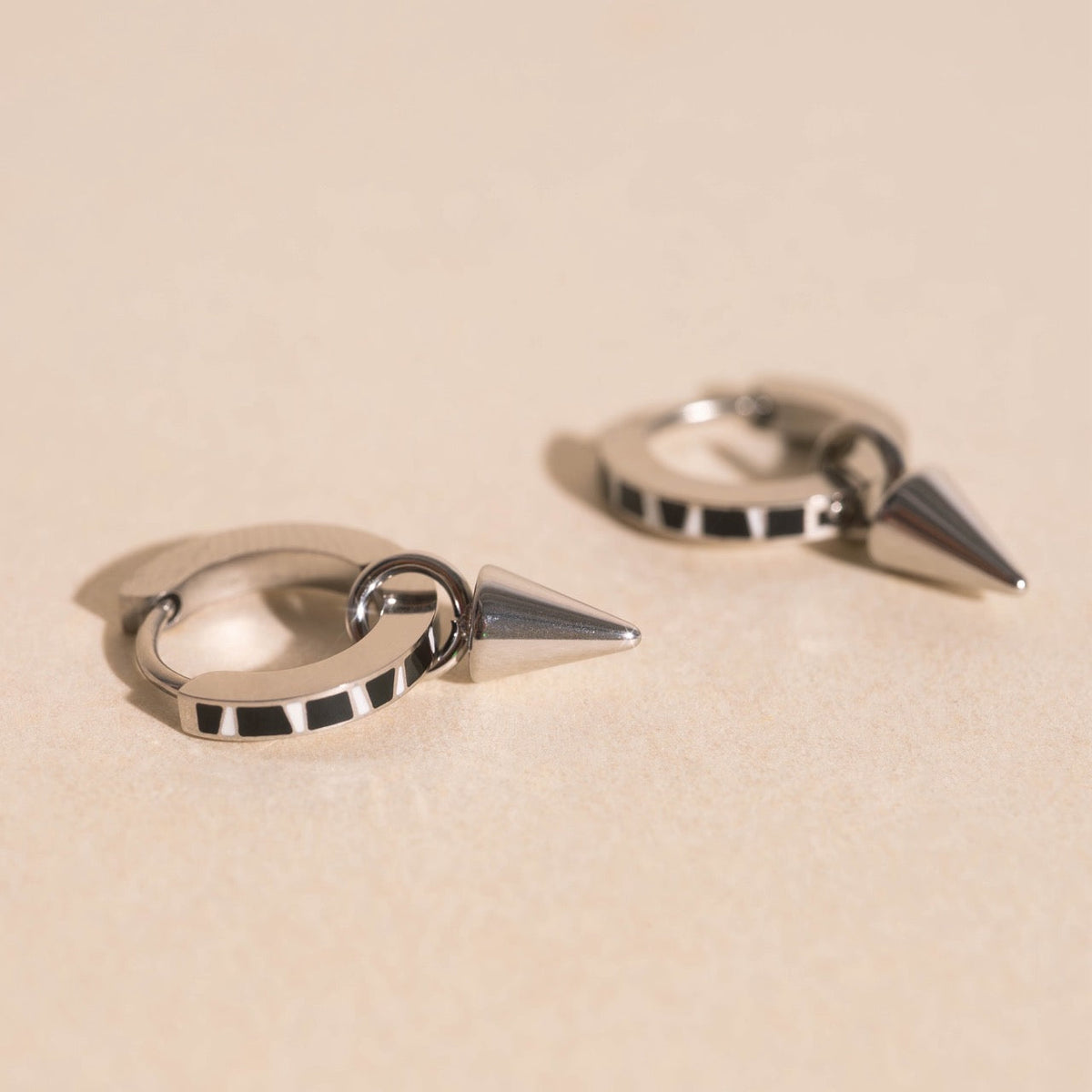 Spike Huggie Hoop Charms