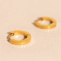 Textured Huggie Hoop Earrings 4