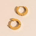 Textured Huggie Hoop Earrings 6
