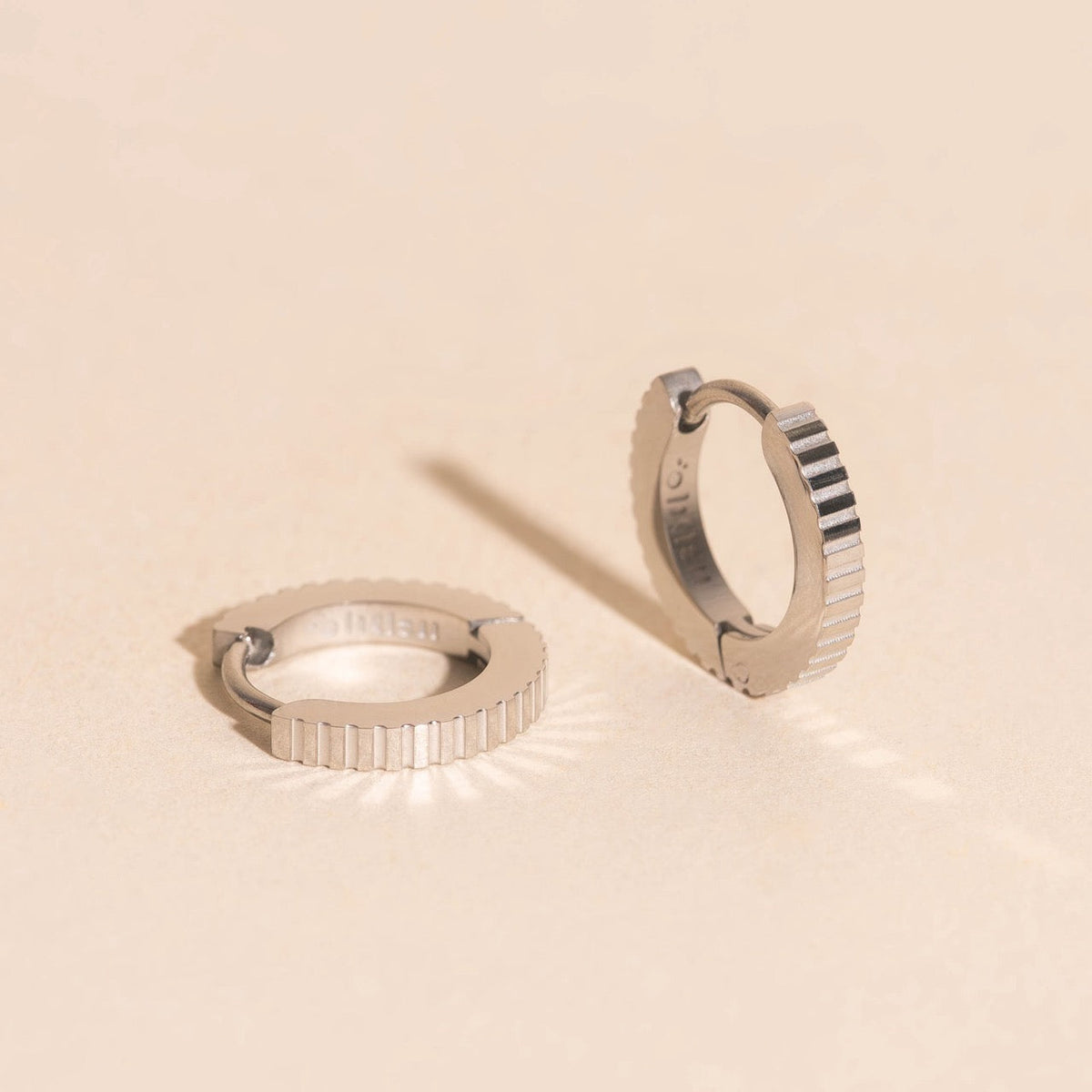 Textured Huggie Hoop Earrings