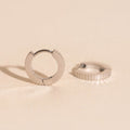 Textured Huggie Hoop Earrings 5