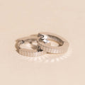 Textured Huggie Hoop Earrings 1