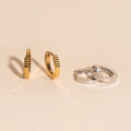 Textured Huggie Hoop Earrings 8