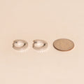 Textured Huggie Hoop Earrings 9