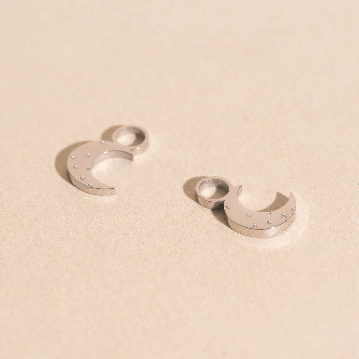 Moon Huggie Hoop Charms