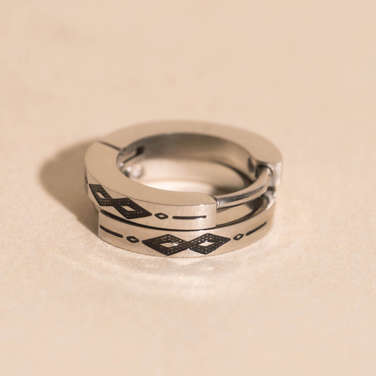 Southwest Huggie Hoop Earrings