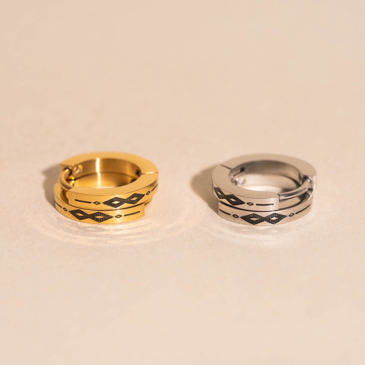 Southwest Huggie Hoop Earrings
