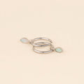 October Birthstone Huggie Hoop Charms 4