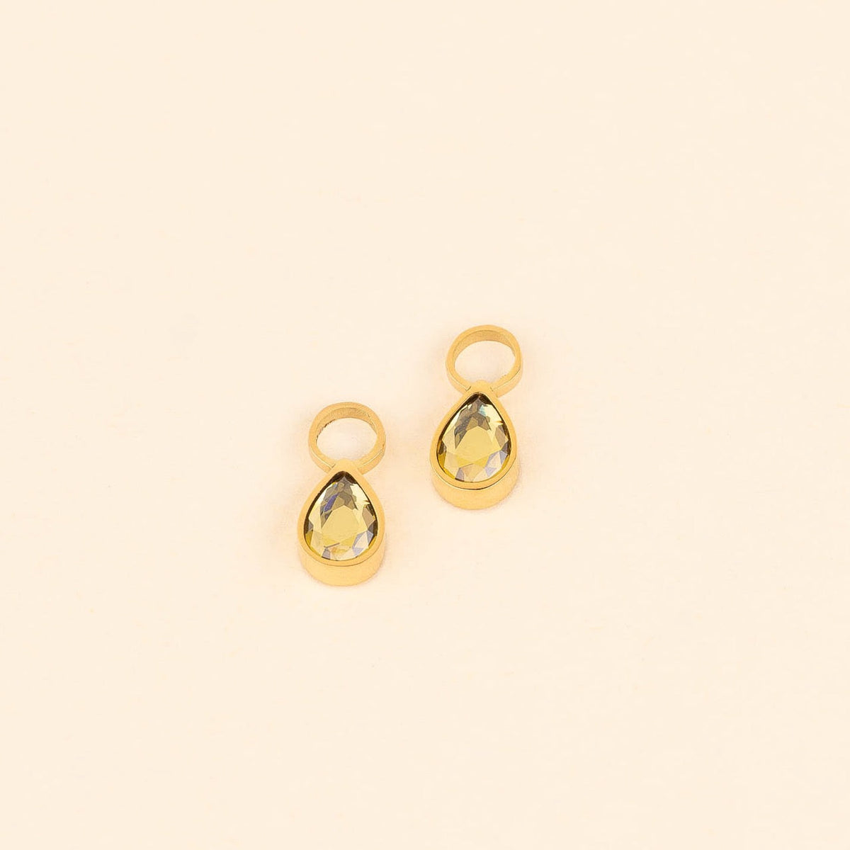 November Birthstone Huggie Hoop Charms