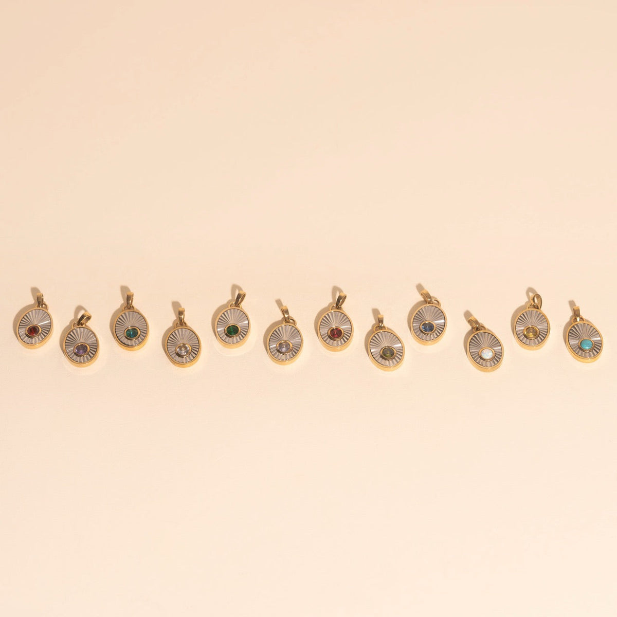 June Birthstone Necklace Charm