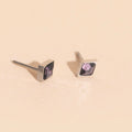 February Birthstone Stud Earrings 4