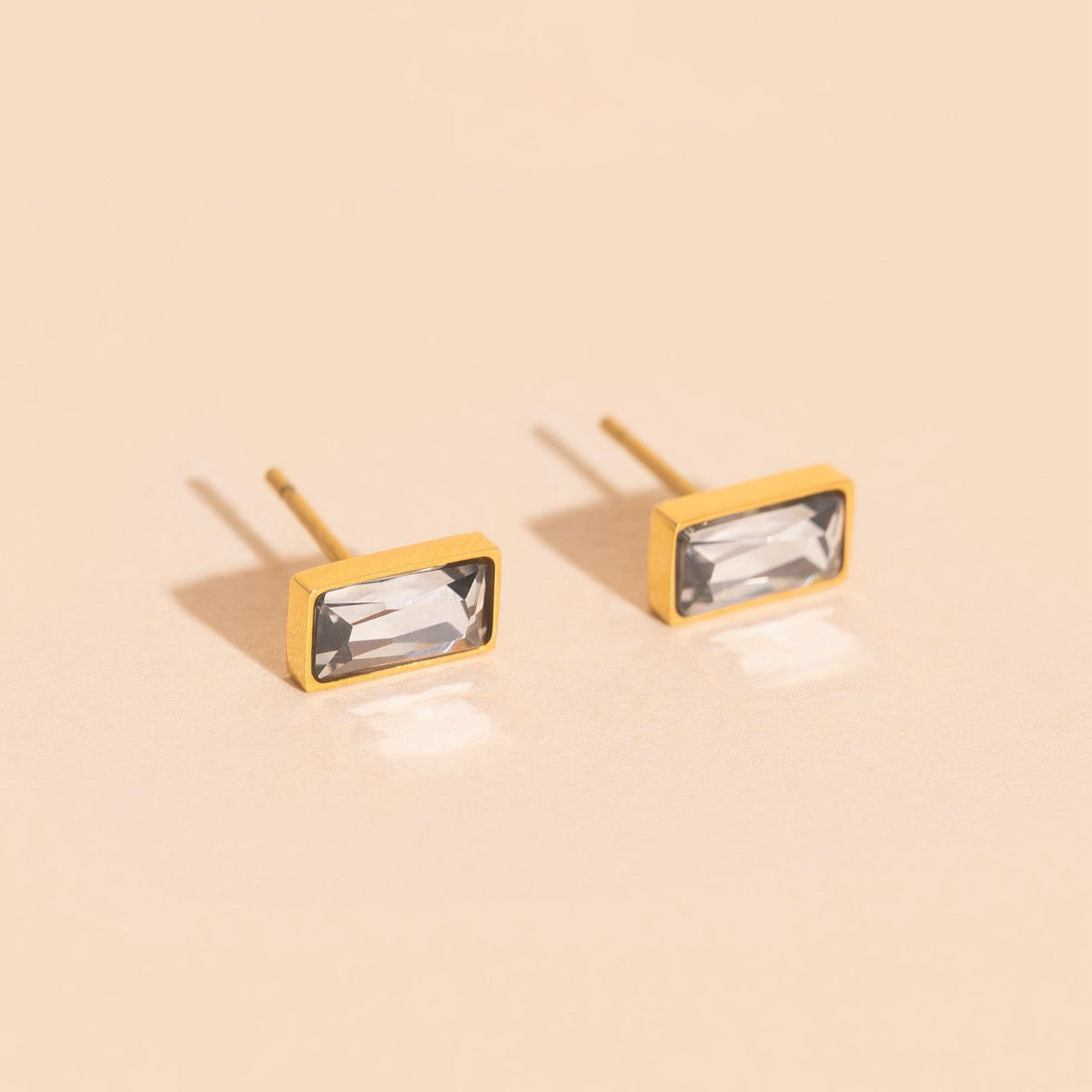 April Birthstone Stud Earrings