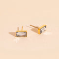 April Birthstone Stud Earrings 1