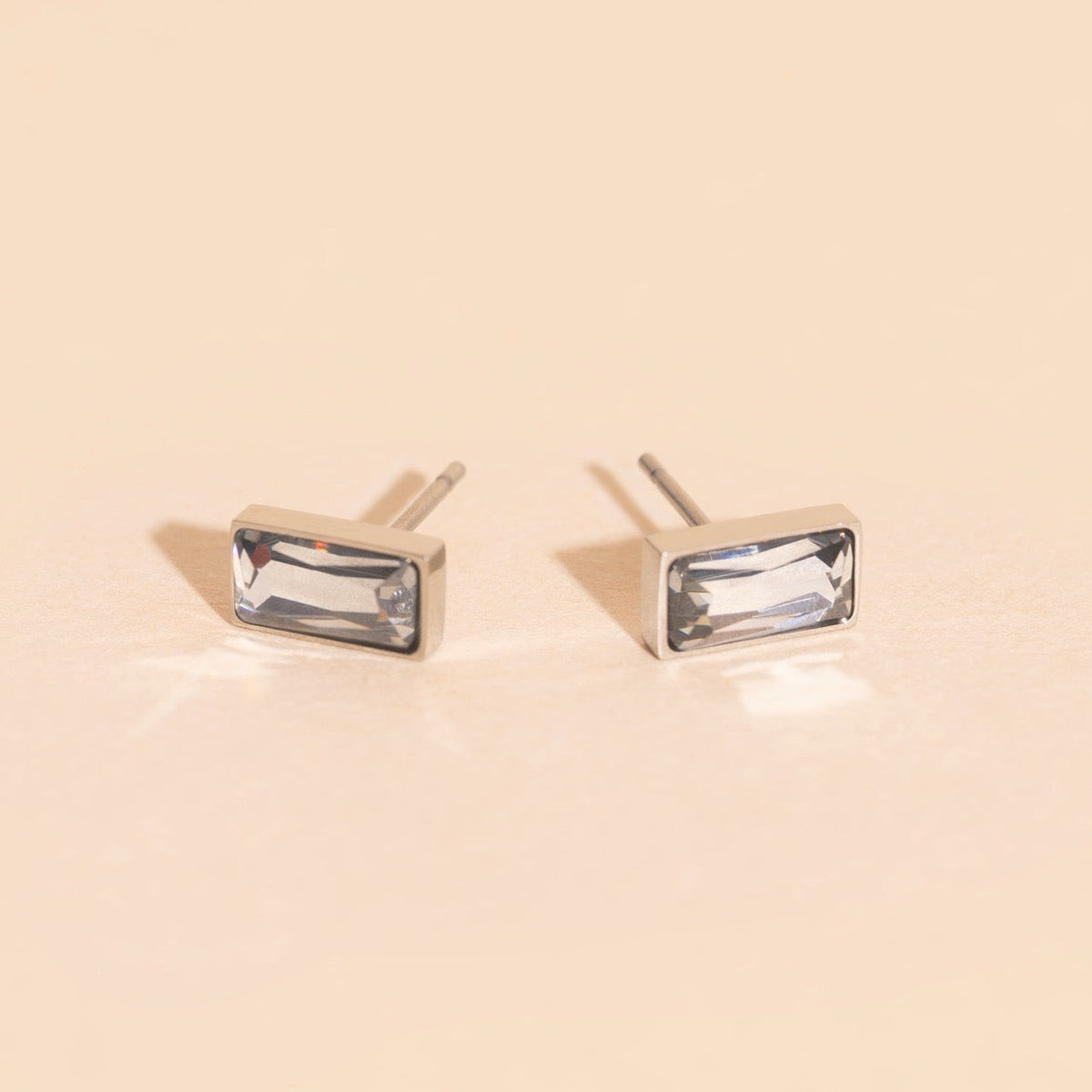 April Birthstone Stud Earrings