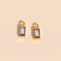 April Birthstone Huggie Hoop Charms 3