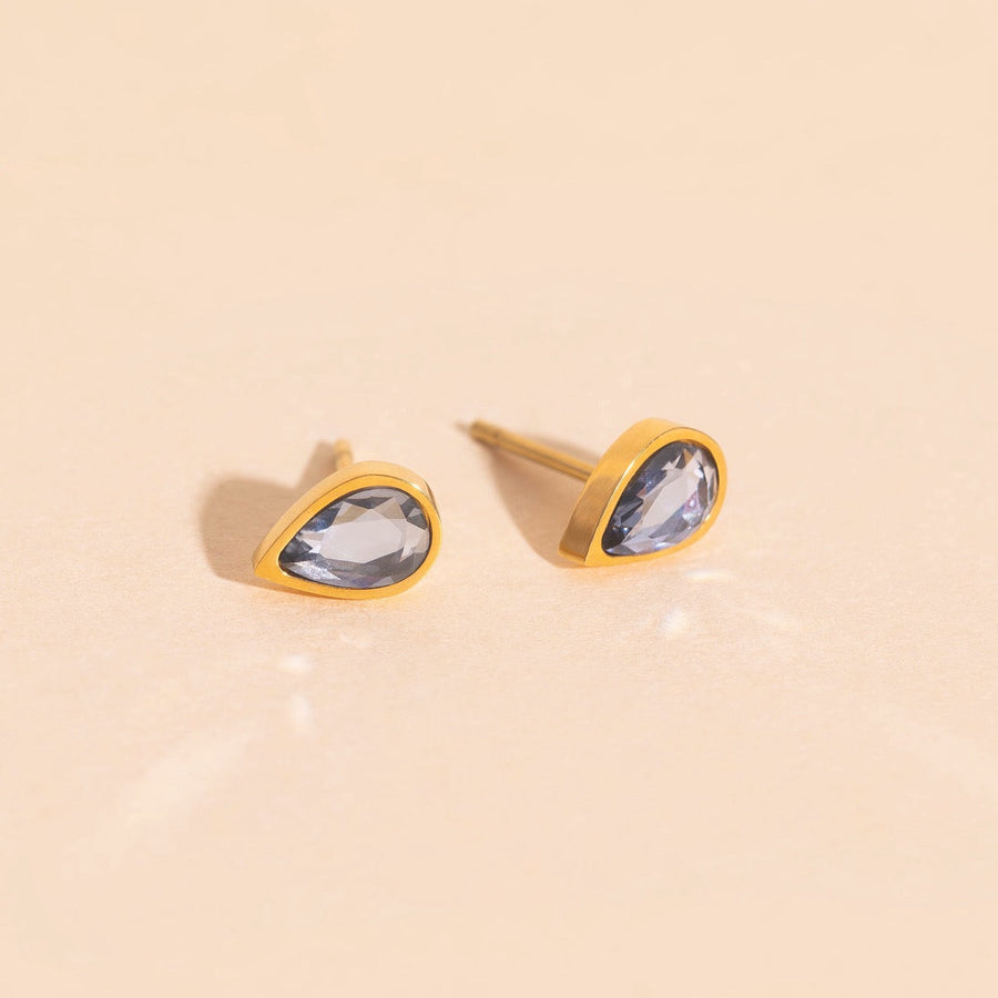 June Birthstone Stud Earrings
