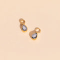 June Birthstone Huggie Hoop Charms 1