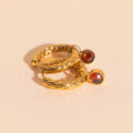 January Birthstone Huggie Hoop Charms 5