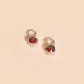 January Birthstone Huggie Hoop Charms 3