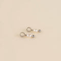 Mini Natural Pearl Huggie Hoop Charms 5