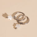 Iridescent Bead Star Huggie Hoop Charms 6