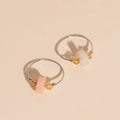 Blush Trio Huggie Hoop Charms 2
