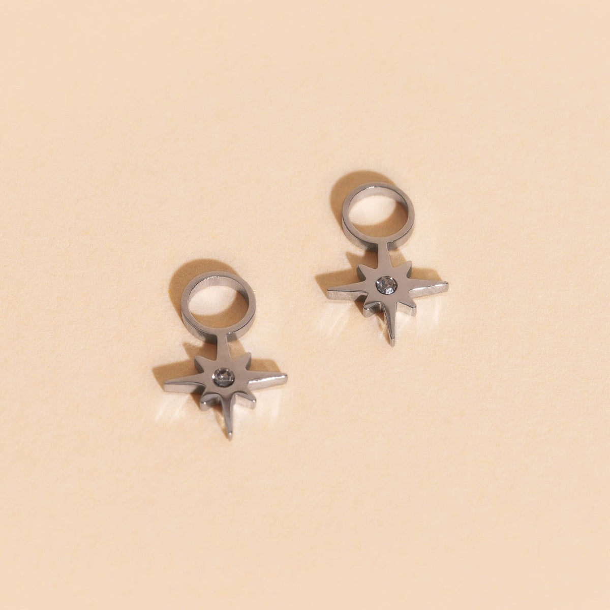 Mini Starburst Huggie Hoop Charms