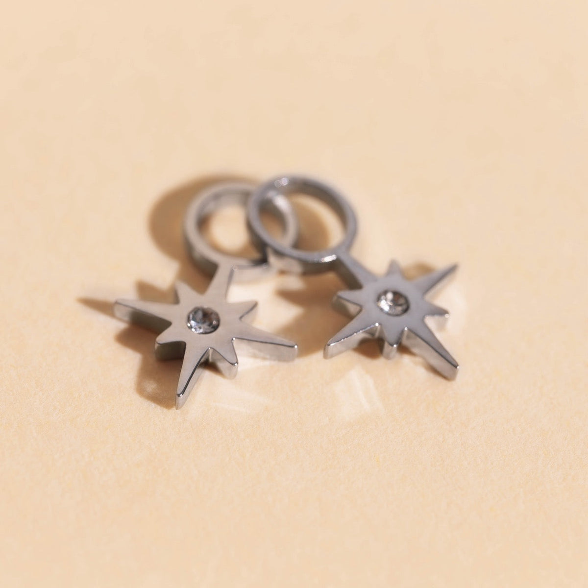 Mini Starburst Huggie Hoop Charms